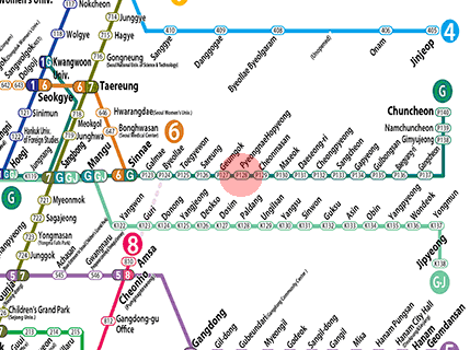 Pyeongnae-Hopyeong station map
