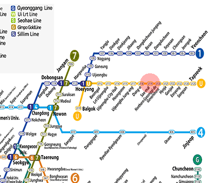Saemal station map