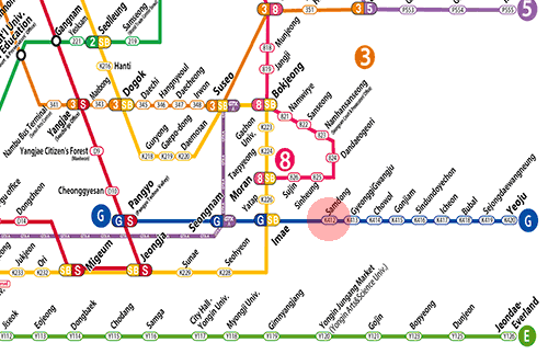 Samdong station map