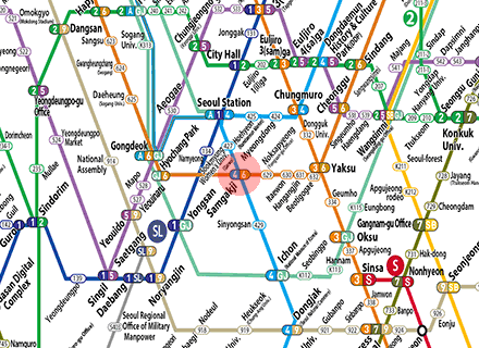 Samgakji station map