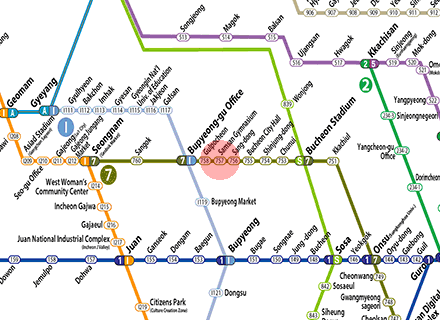 Samsan Gymnasium station map
