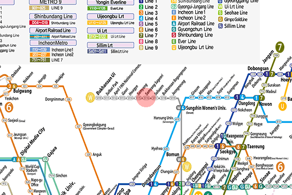Samyang Sageori station map