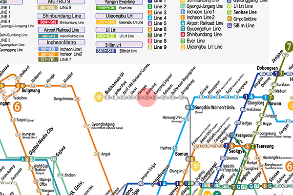 Samyang station map