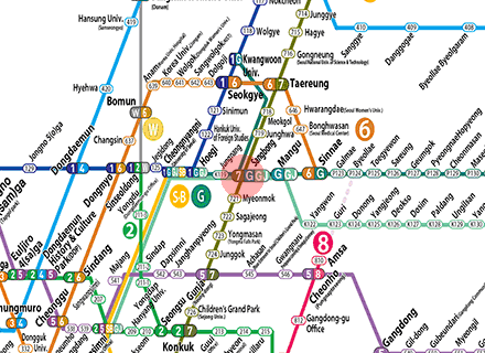 Sangbong station map