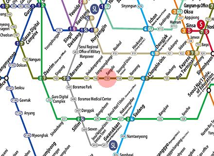 Sangdo station map