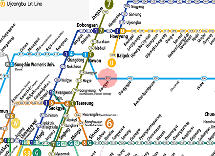 Sanggye station map