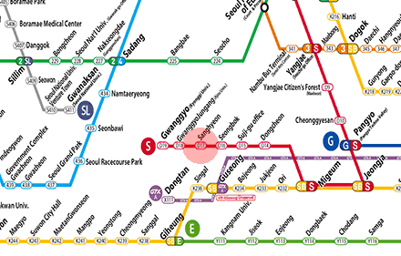 Sanghyeon station map