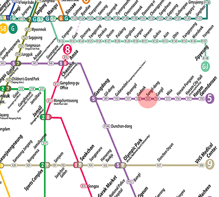 Sangil-dong station map