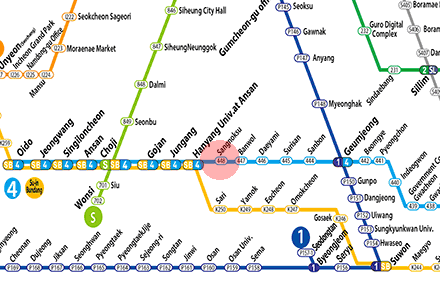 Sangnoksu station map