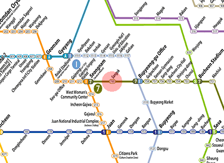 Sangok station map