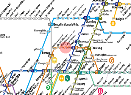 Sangwolgok station map