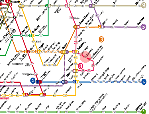 Sanseong station map