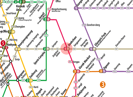 Seokchon station map