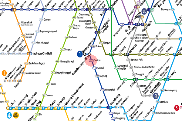 Seoksu station map