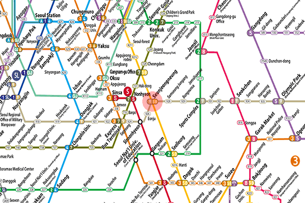 Seonjeongneung station map