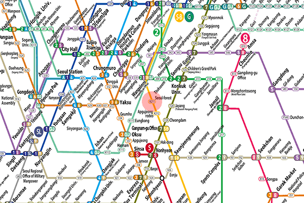 Seoul Forest station map