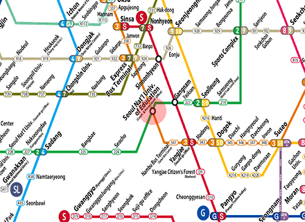 Seoul Nat'l Univ. of Education station map