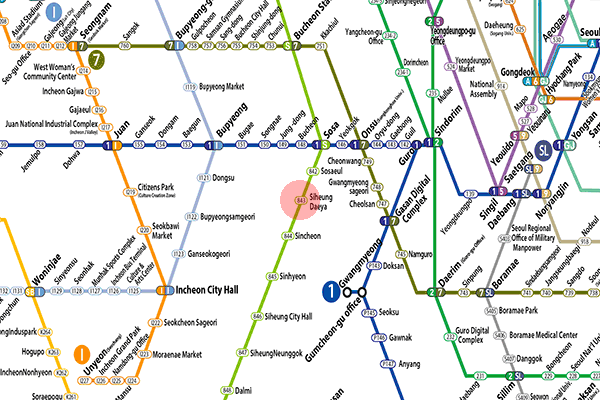 Siheung Daeya station map