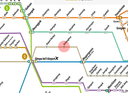 Sinbanghwa station map