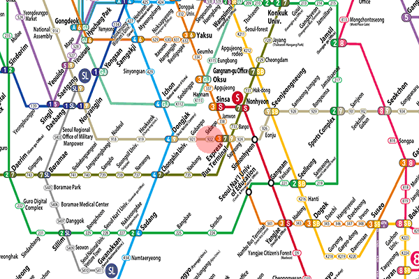 Sinbanpo station map