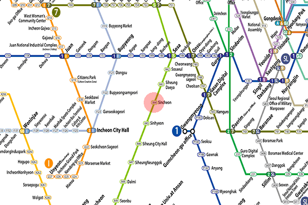 Sincheon station map