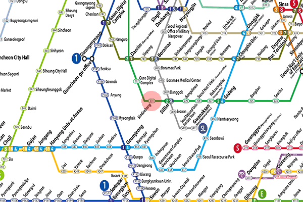Sindaebang station map