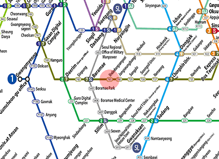 Sindaebangsamgeori station map