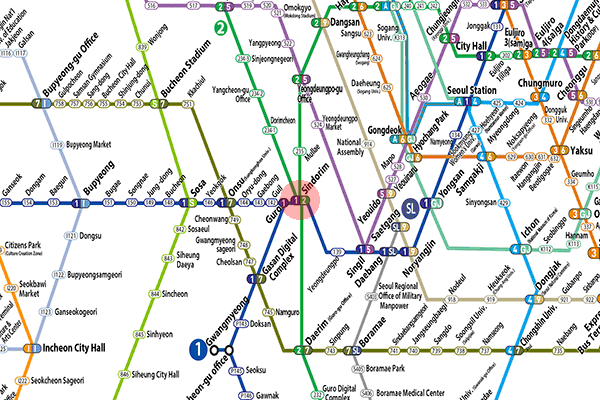 Sindorim station map