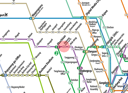 Sinjeong station map