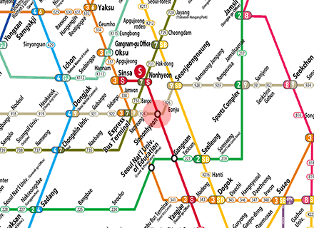 Sinnonhyeon station map