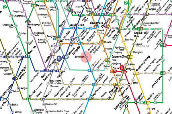 Sinyongsan station map
