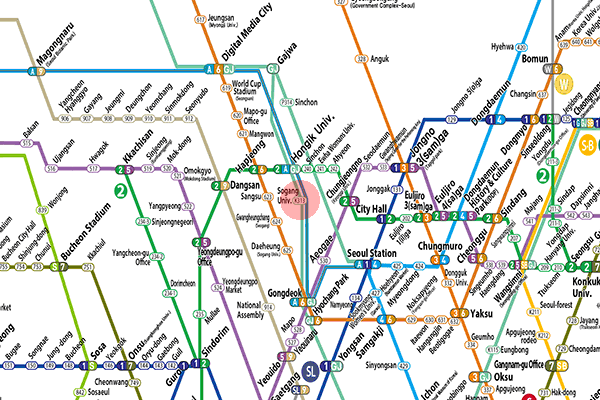 Sogang University station map