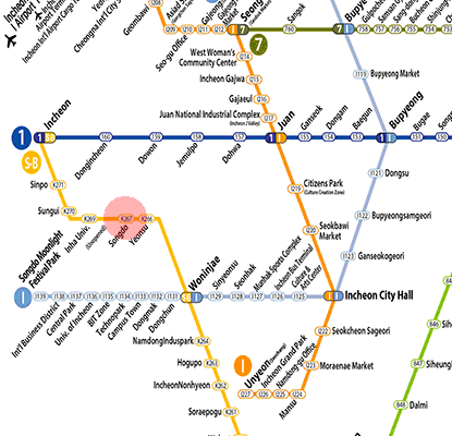 Songdo station map