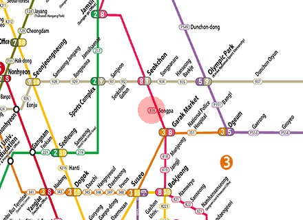 Songpa station map