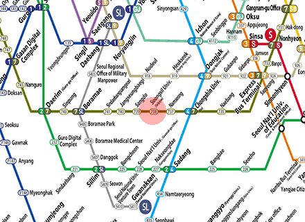 Soongsil University (Salpijae) station map