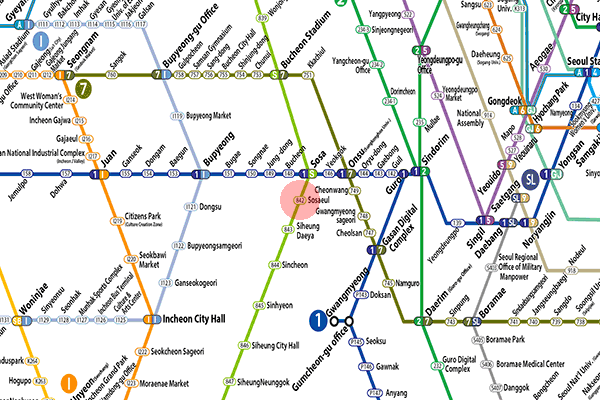 Sosaeul station map