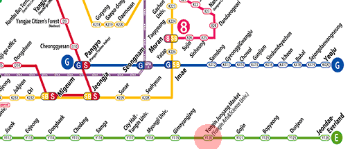 Stadium-Songdam College station map