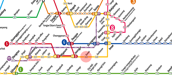 Sunae station map