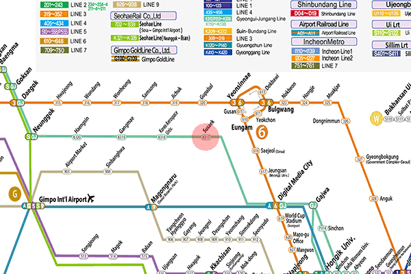 Susaek station map