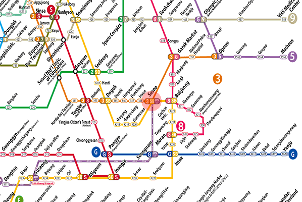 Suseo station map