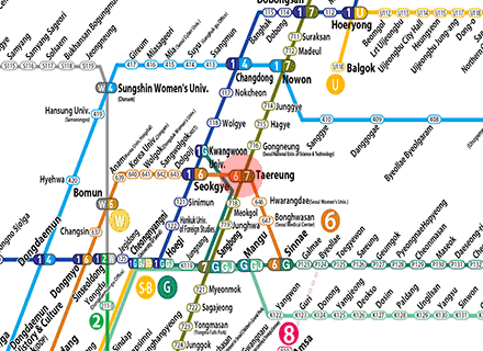 Taereung station map