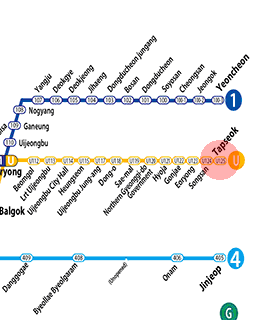 Tapseok station map