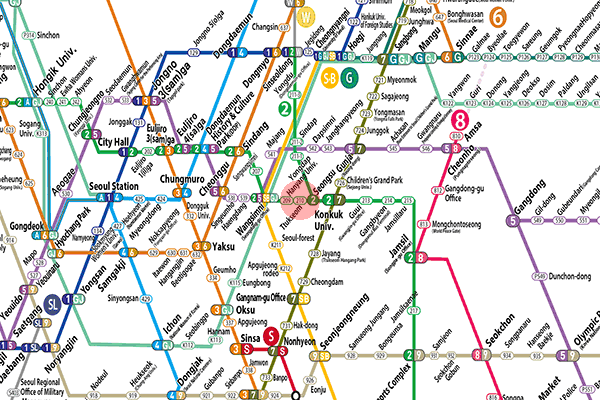 Ttukseom station map
