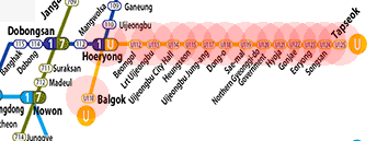 Seoul subway U Line map
