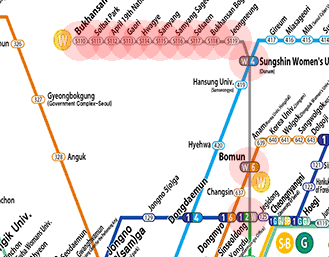 Seoul subway Ui LRT map