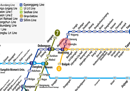 Uijeongbu station map