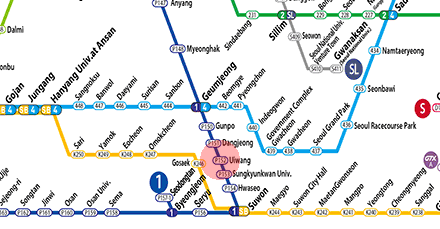 Uiwang station map