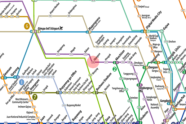Ujangsan station map