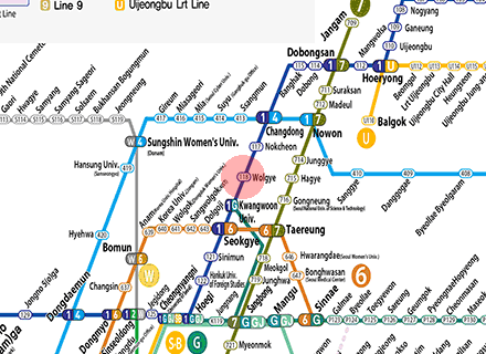 Wolgye station map