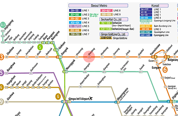 Wondang station map